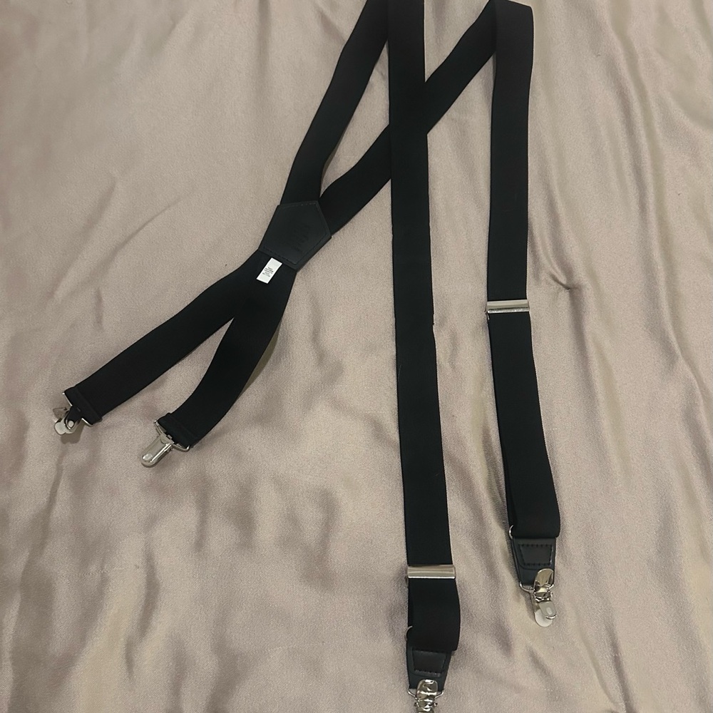 Men's Black Suspenders